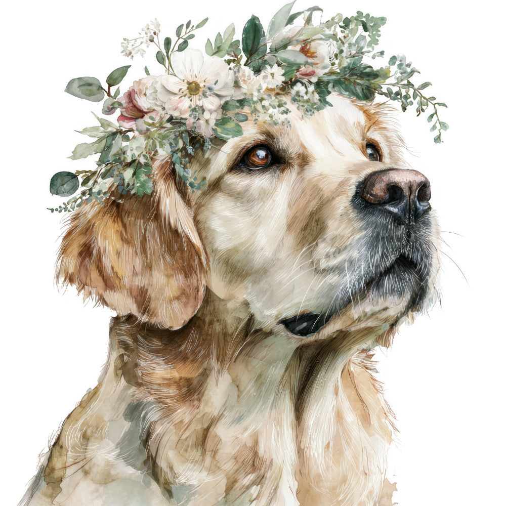 Golden Retriever Fabric Panel 16