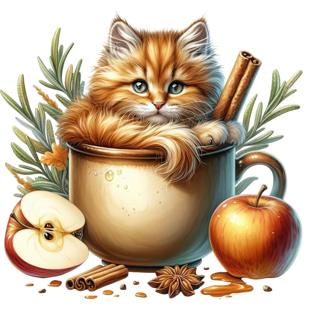Autumn Cats Fabric Panel 56