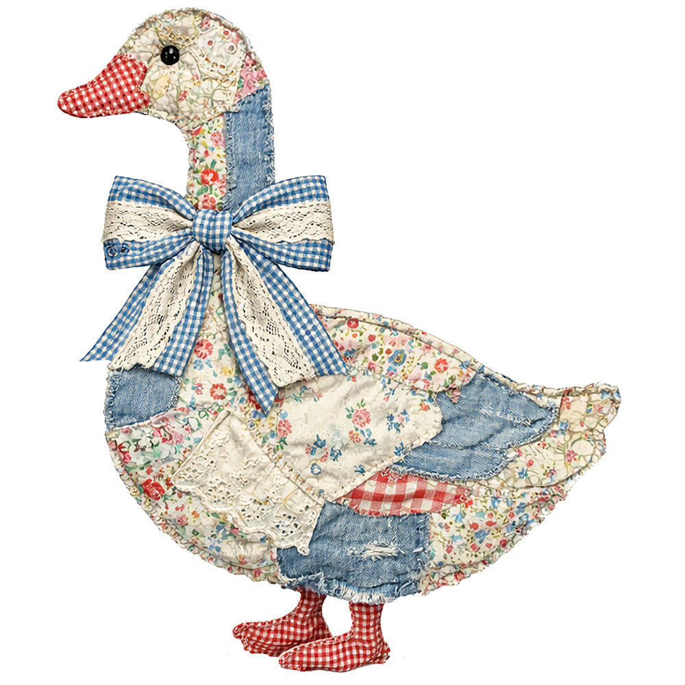 Floral Patchwork Goose Fabric Panel 1