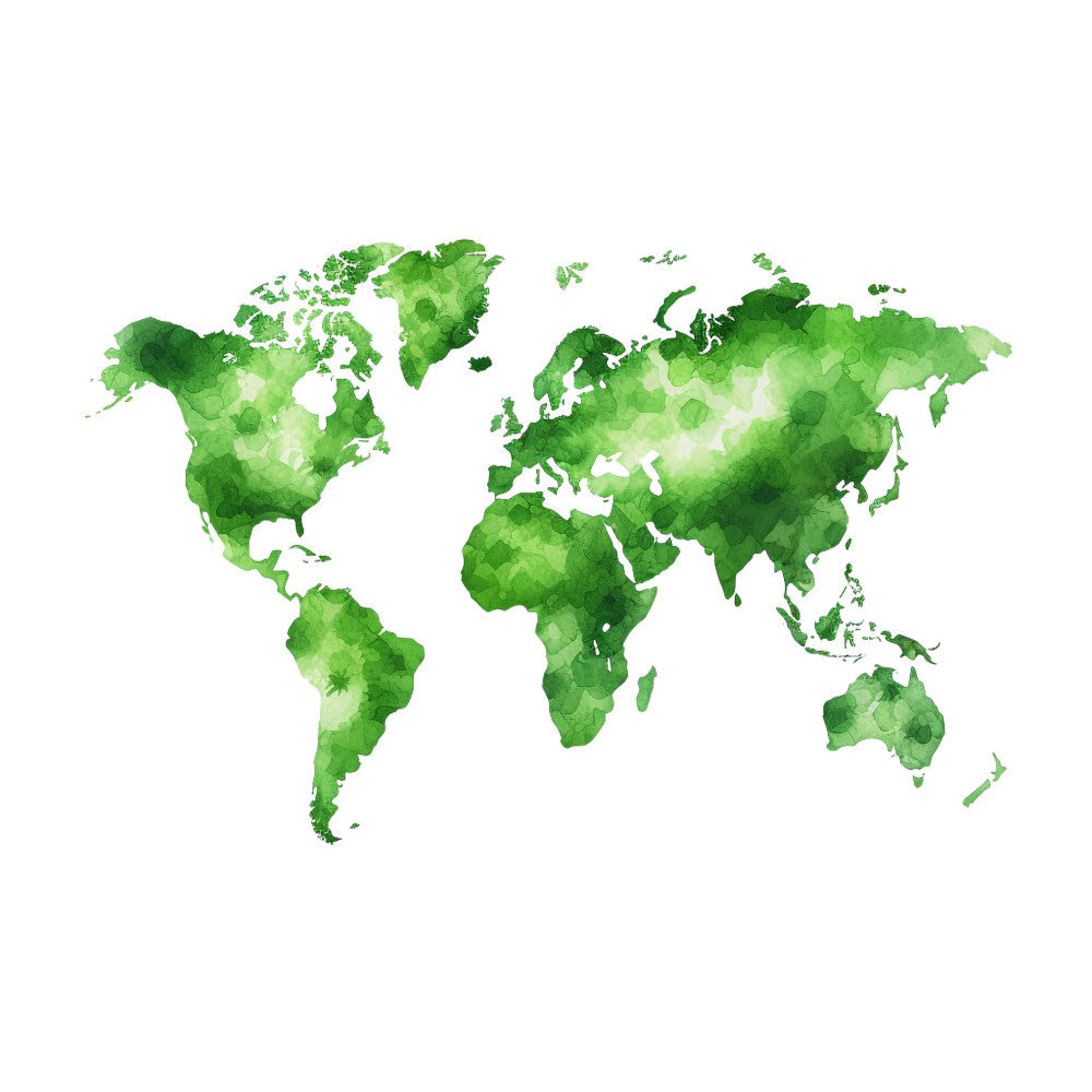 Colorful World Map Fabric Panel 7