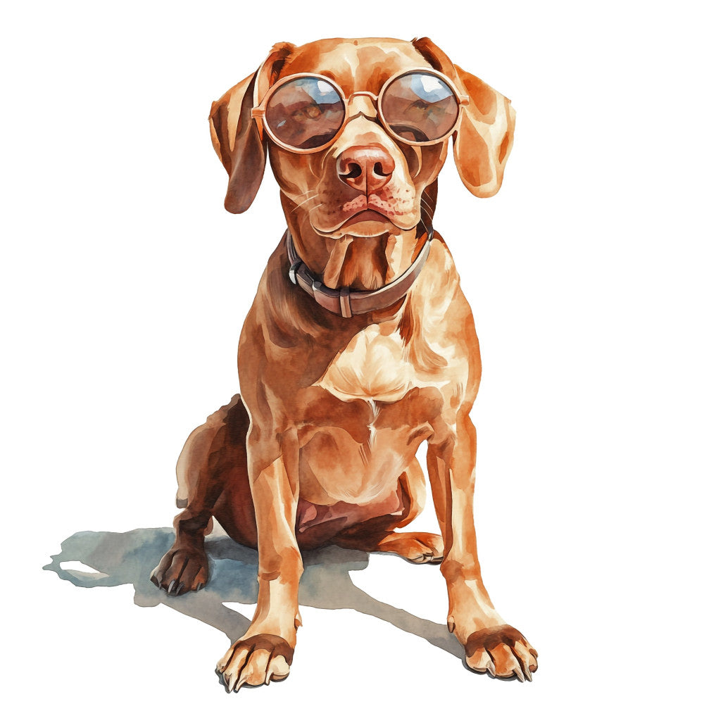 Watercolor Vizslas Fabric Panel 17