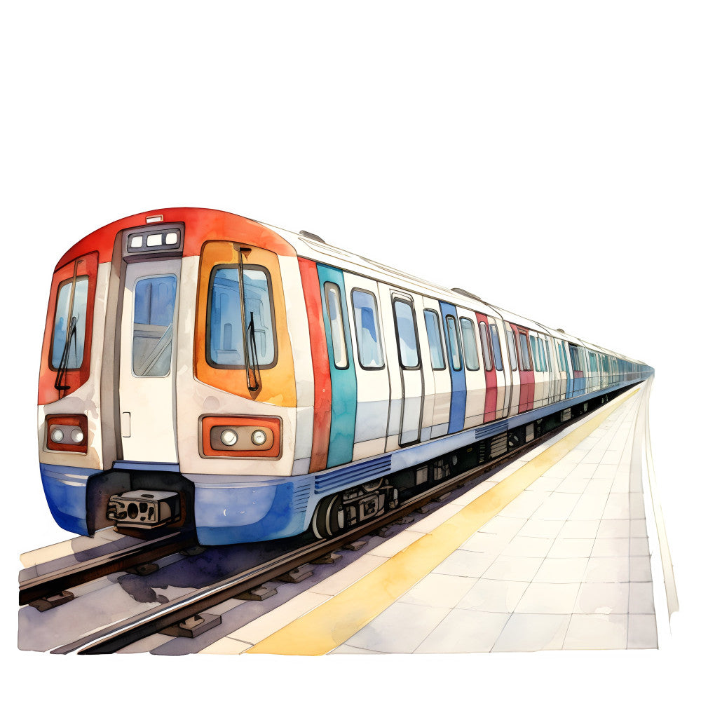 Watercolor Hello London Fabric Panel 32