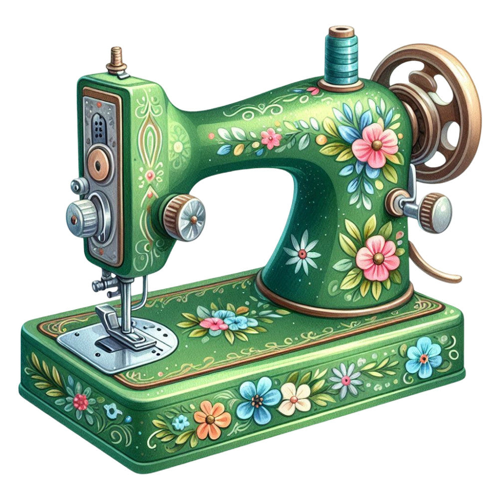 Vintage Sewing Machine Fabric Panel 8