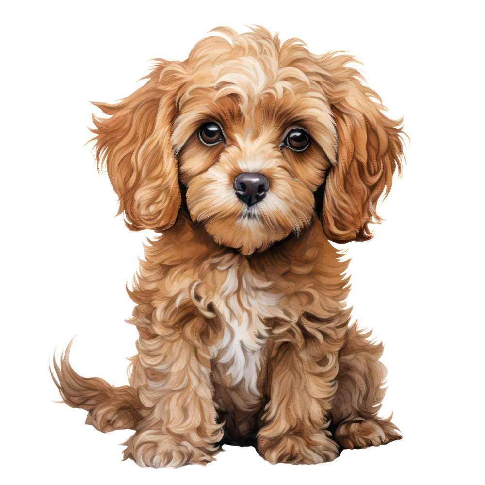 Cute Cavapoos Fabric Panel 11