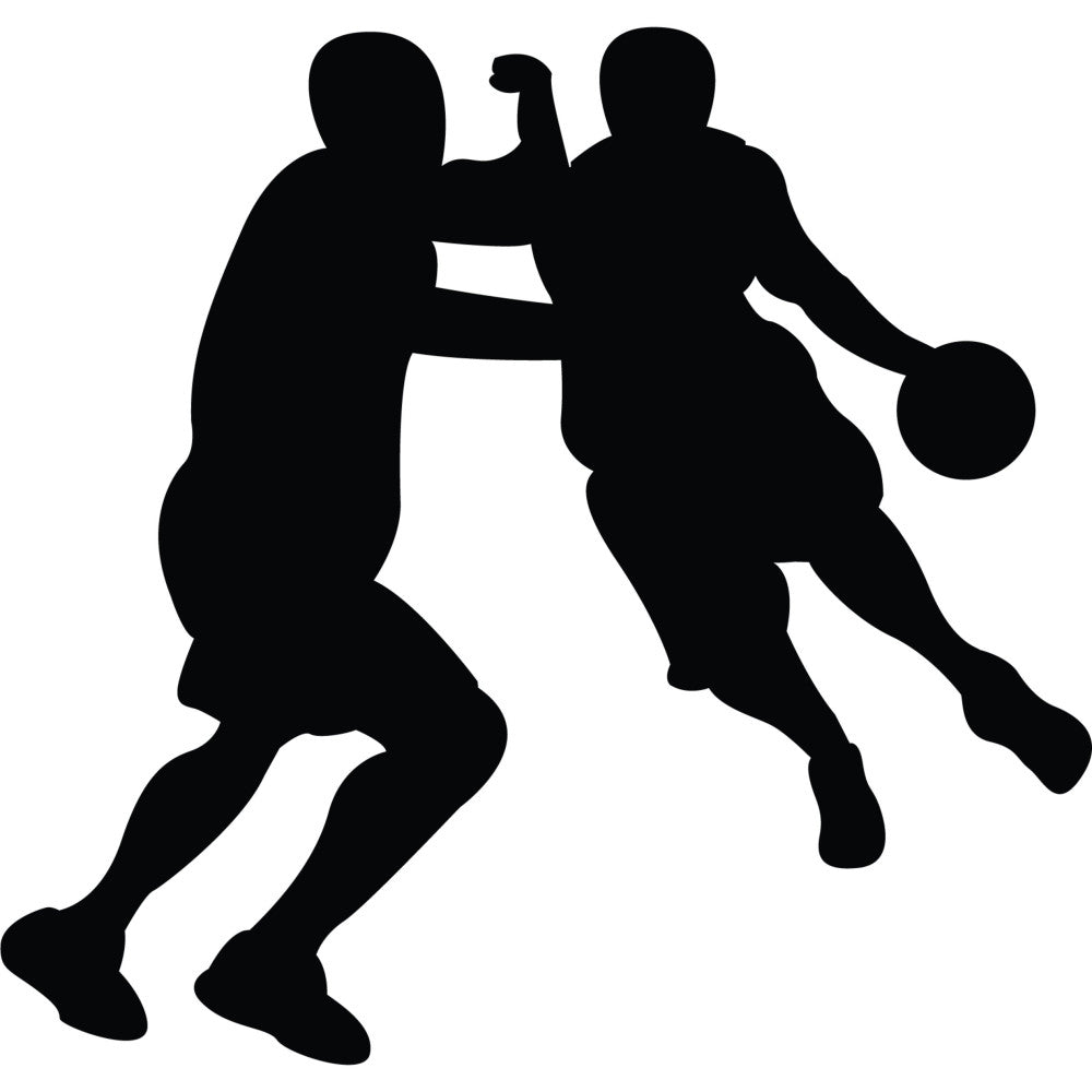 Basketball Player Silhouette Fabric Panel 23