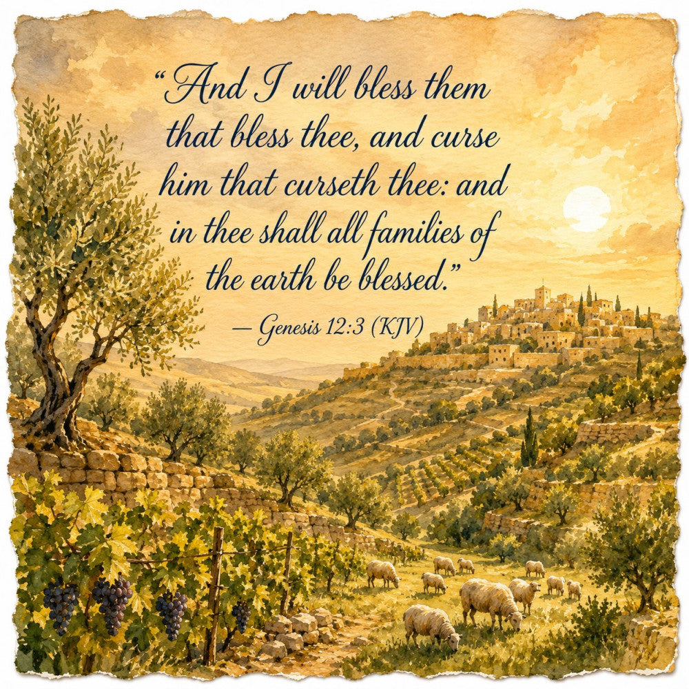 Inspirational Hebrew Verses Fabric Panel 2