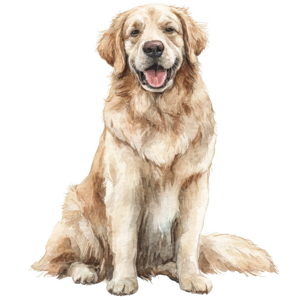 Golden Retriever Fabric Panel 8