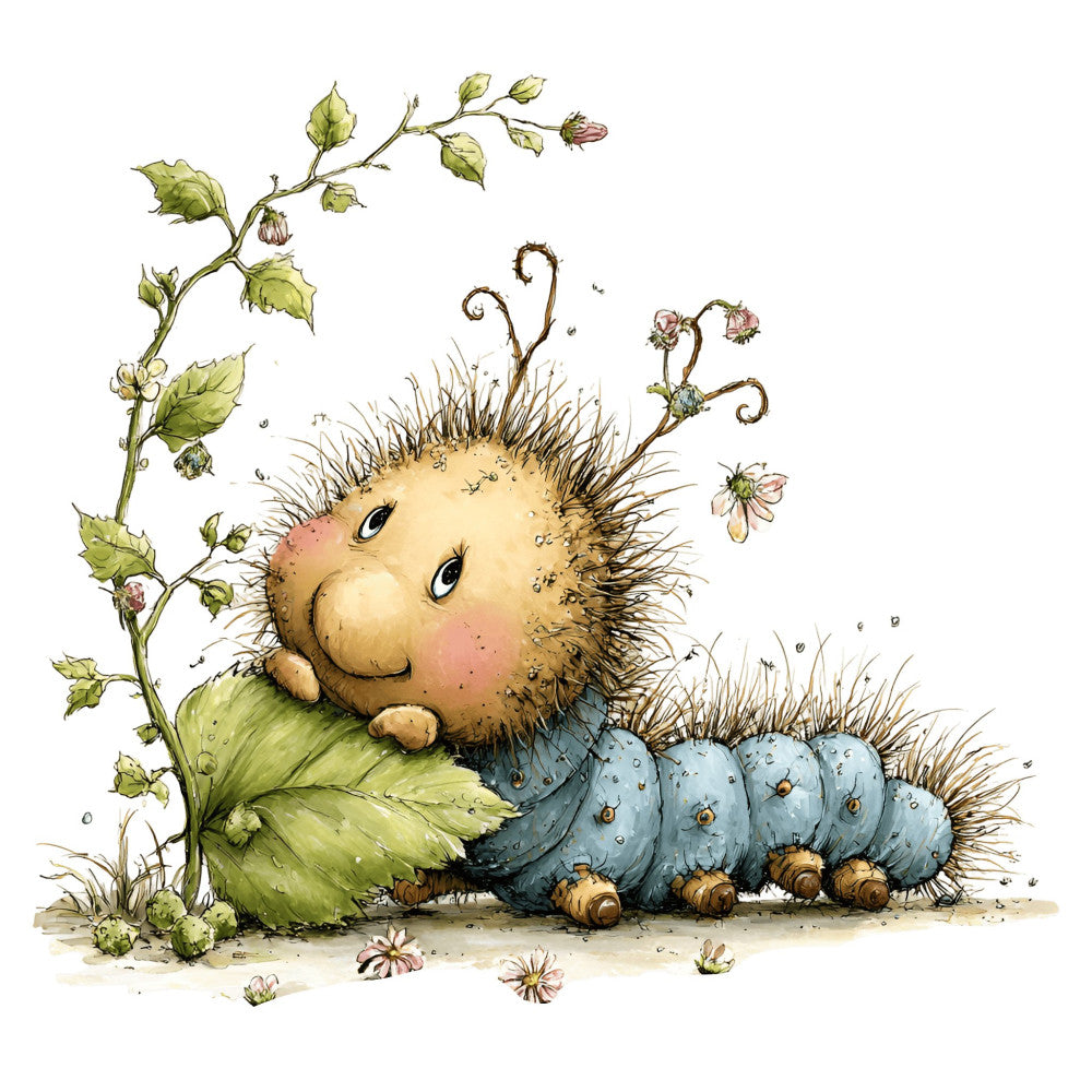Whimsical Caterpillar Fabric Panel 4