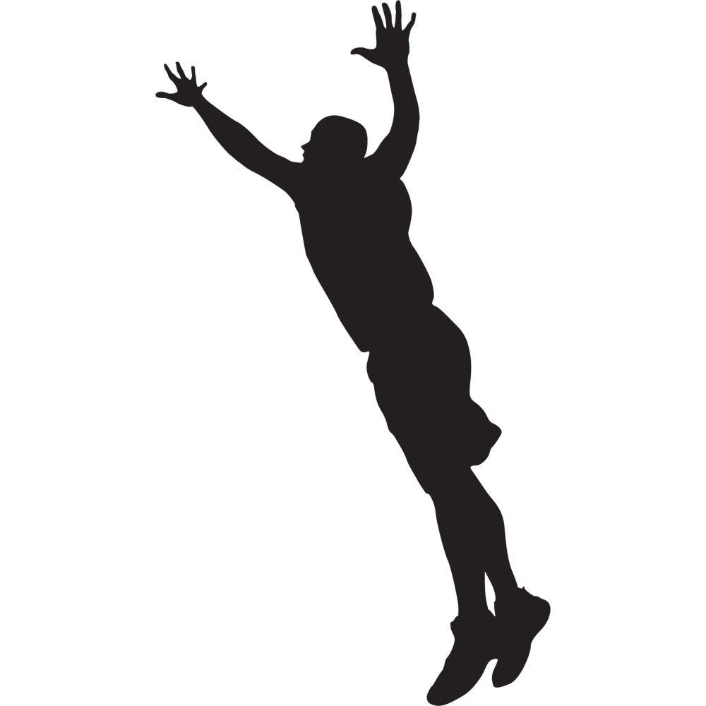 Basketball Player Silhouette Fabric Panel 5