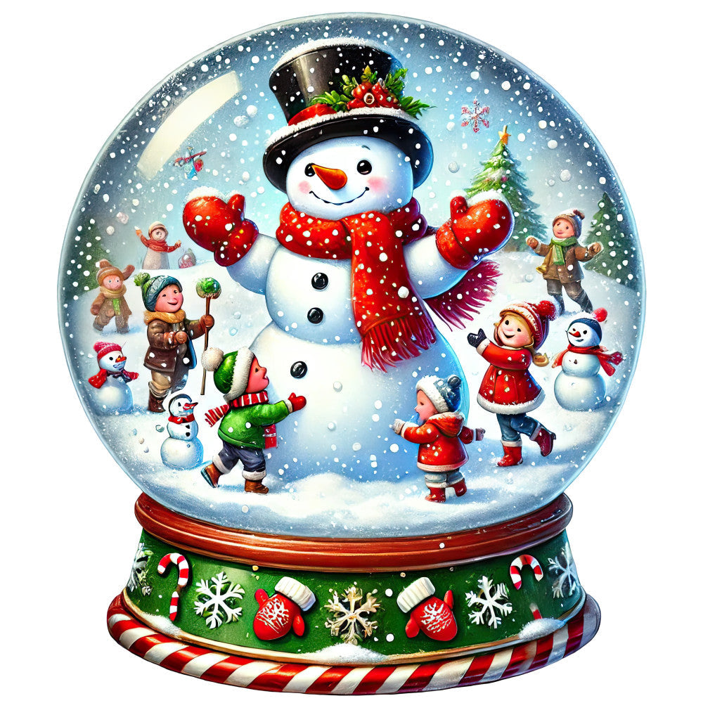 Christmas Snow Globes Fabric Panel 34