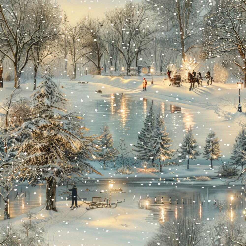 Daily Deal: Frosty Wonderland Pattern 12 Quilting Cotton Fabric - 45" x 1 Yard"