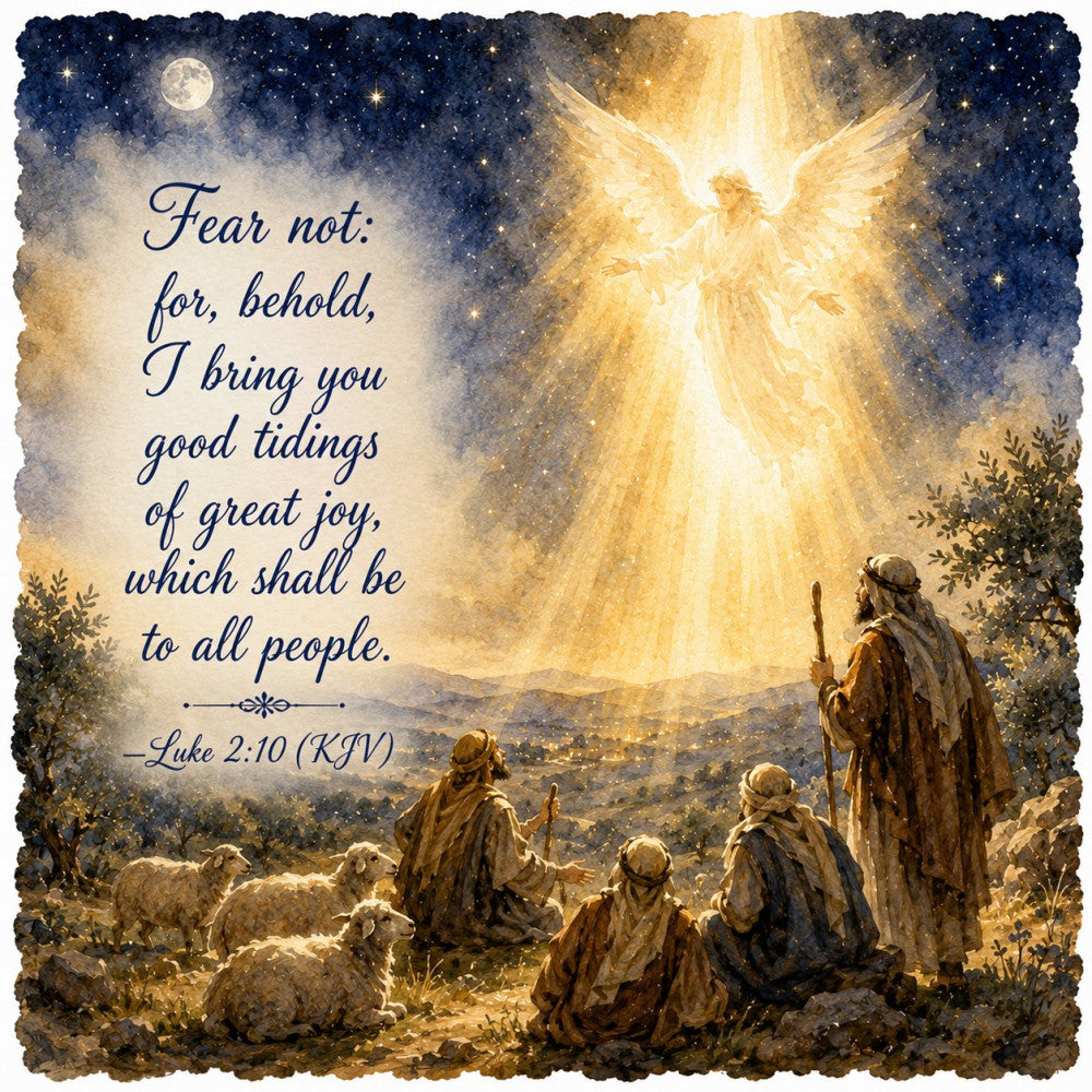 Inspirational Christmas Verses Fabric Panel 8