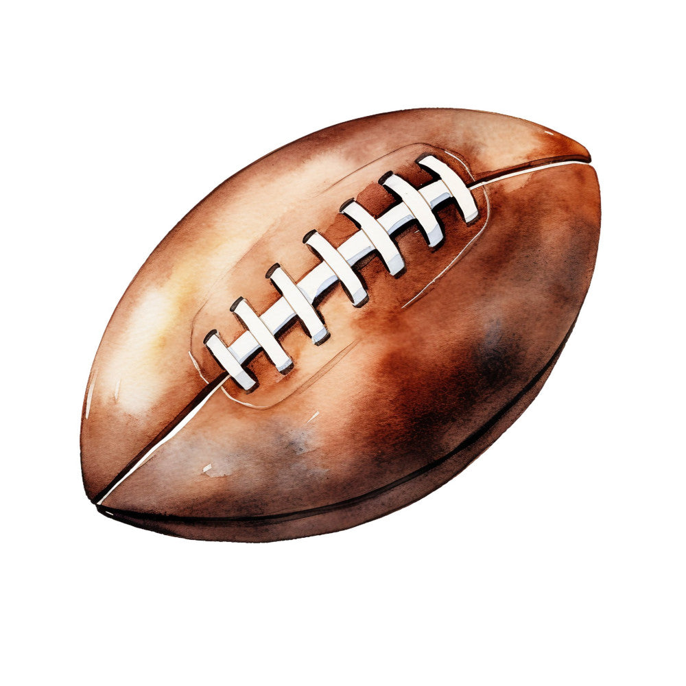 Watercolor American Football Fabric Panel 2