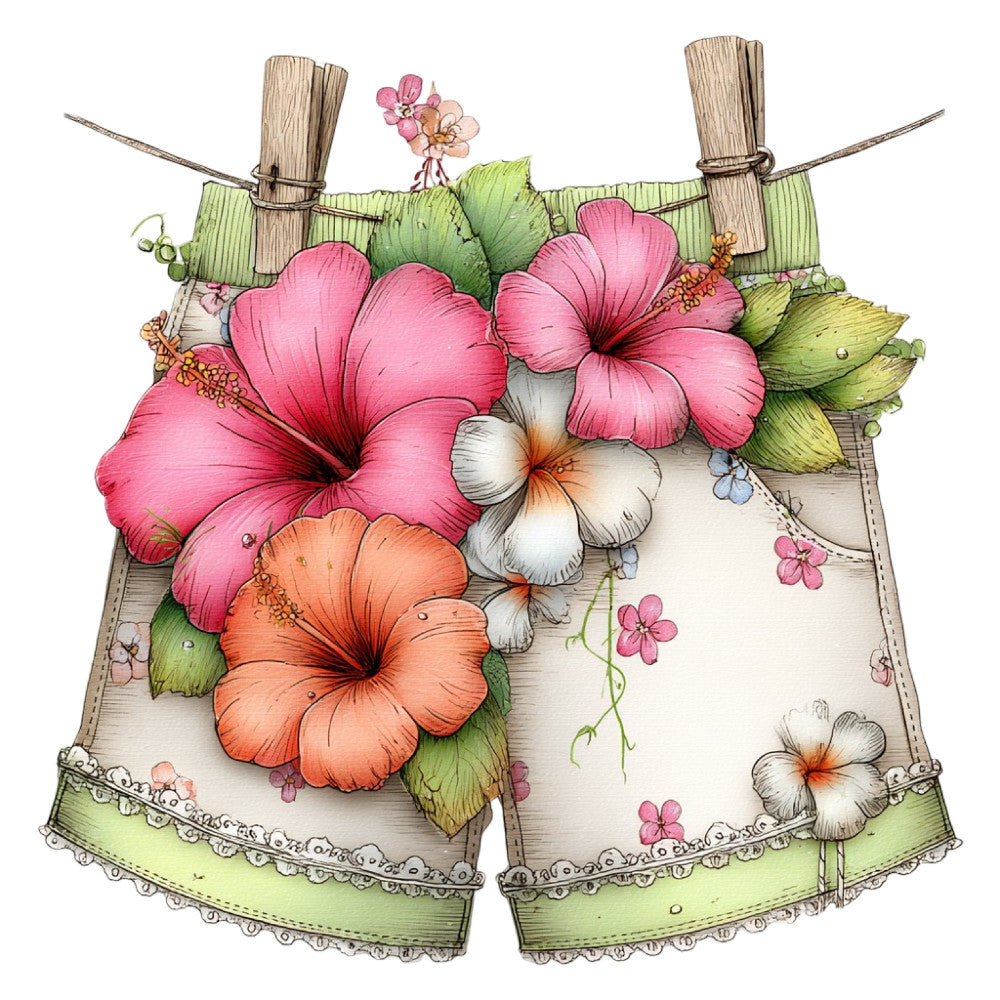 Whimsical Summer Beach Fabric Panel 4