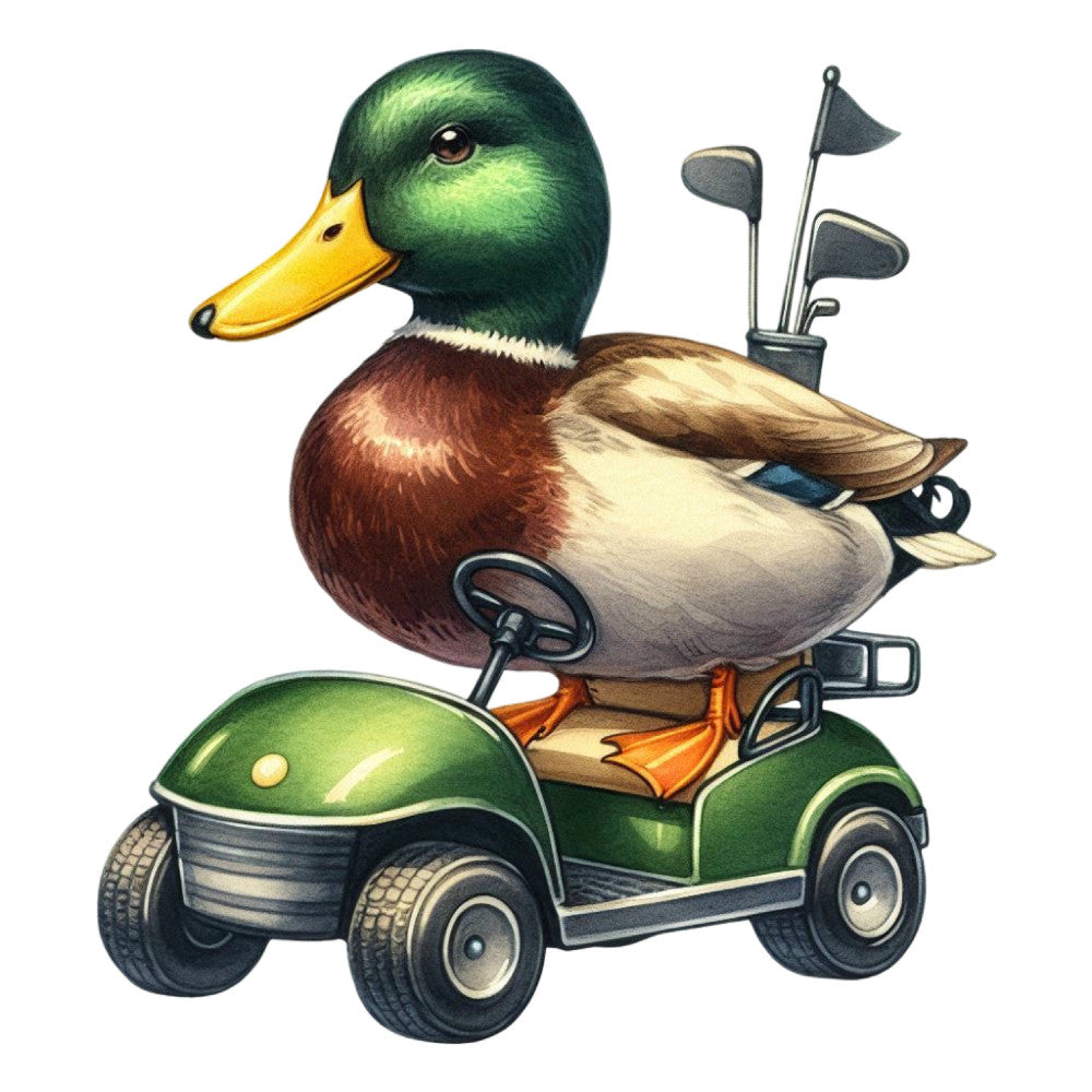 Golfing Mallard Fabric Panel 4