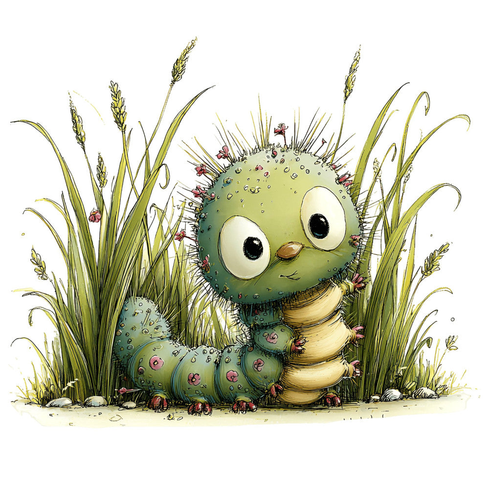 Whimsical Caterpillar Fabric Panel 22