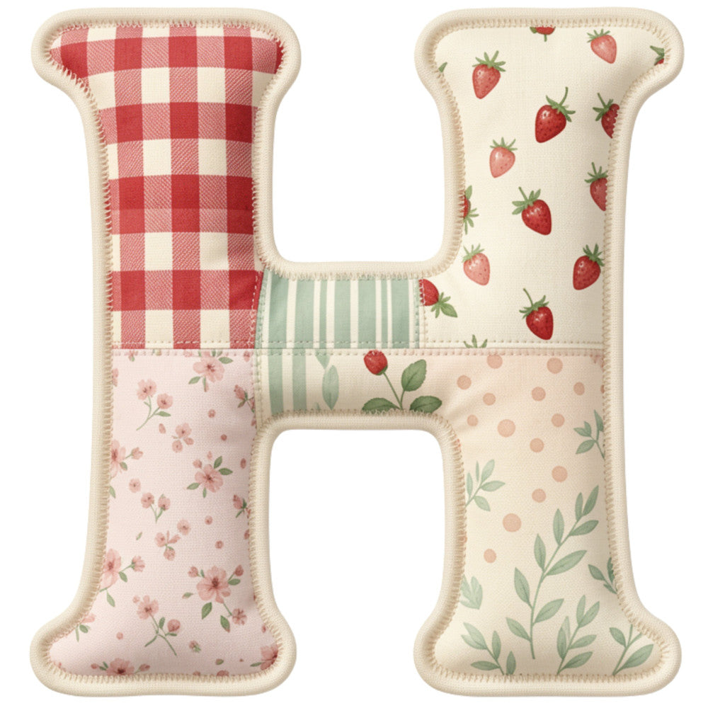 Strawberry Patchwork Fabric Panel 7
