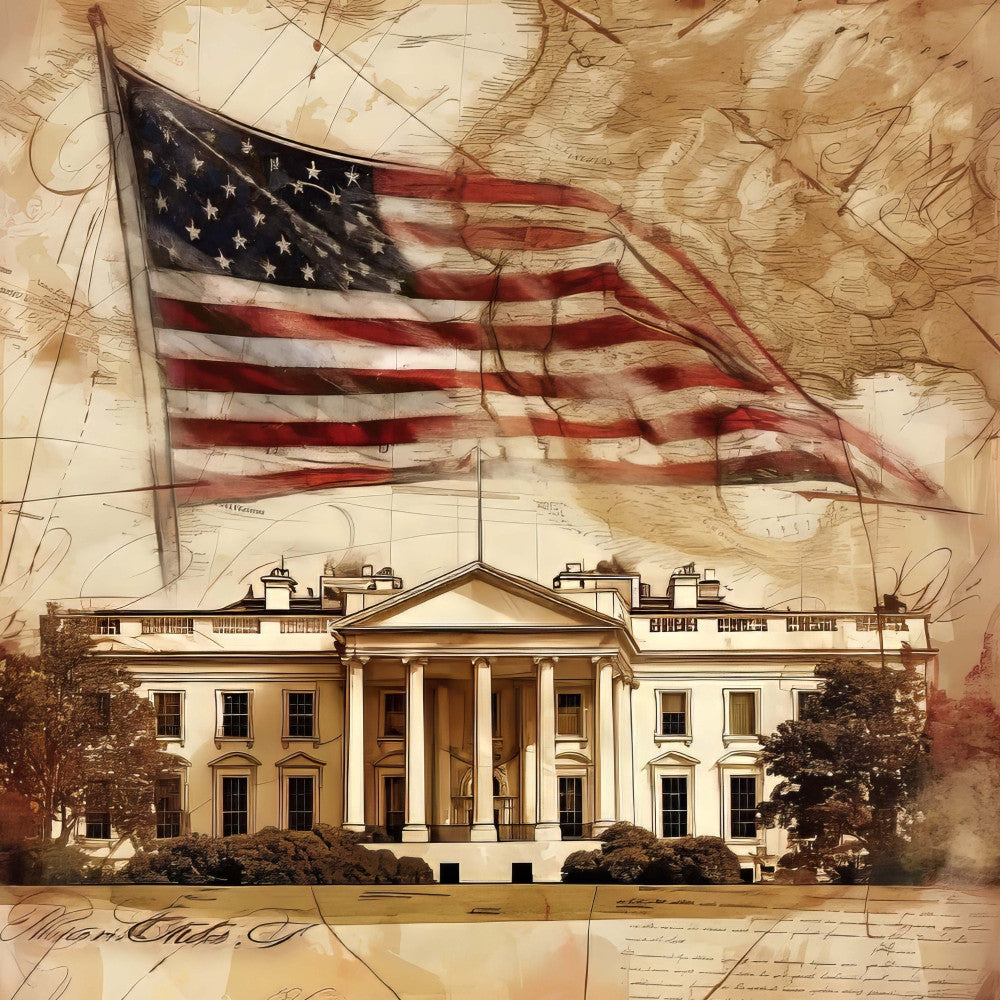 Vintage Patriotic Fabric Panel 16