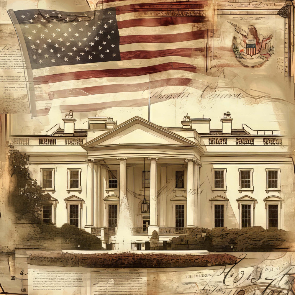 Vintage Patriotic Fabric Panel 33