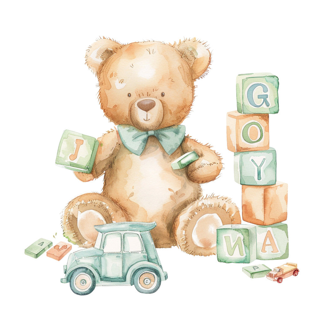 Nursery Teddy Bear Fabric Panel 21