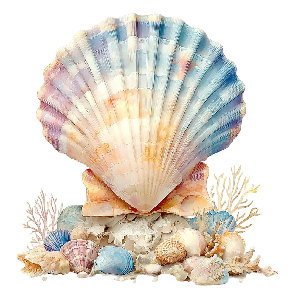 Colorful Seashell Fabric Panel 39