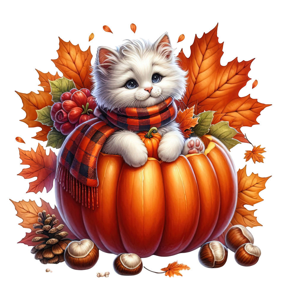 Autumn Cats Fabric Panel 89