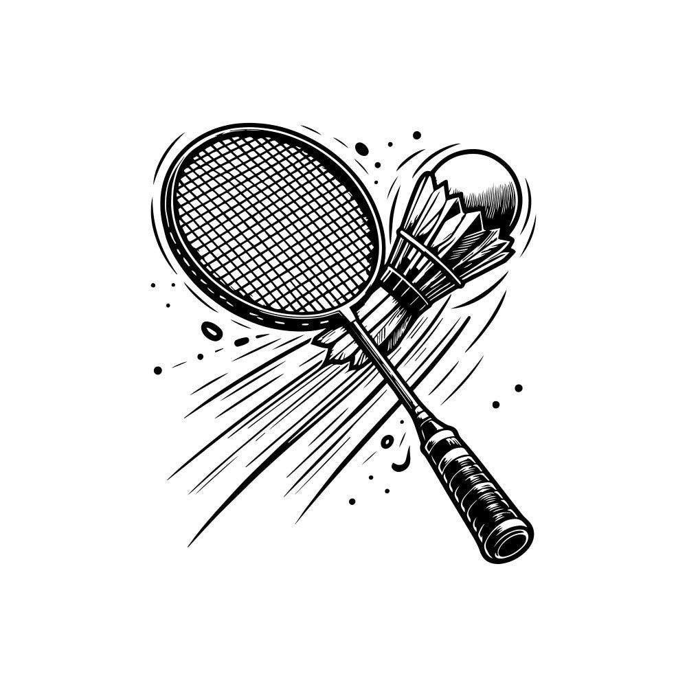 Watercolor-Badminton Fabric Panel 7