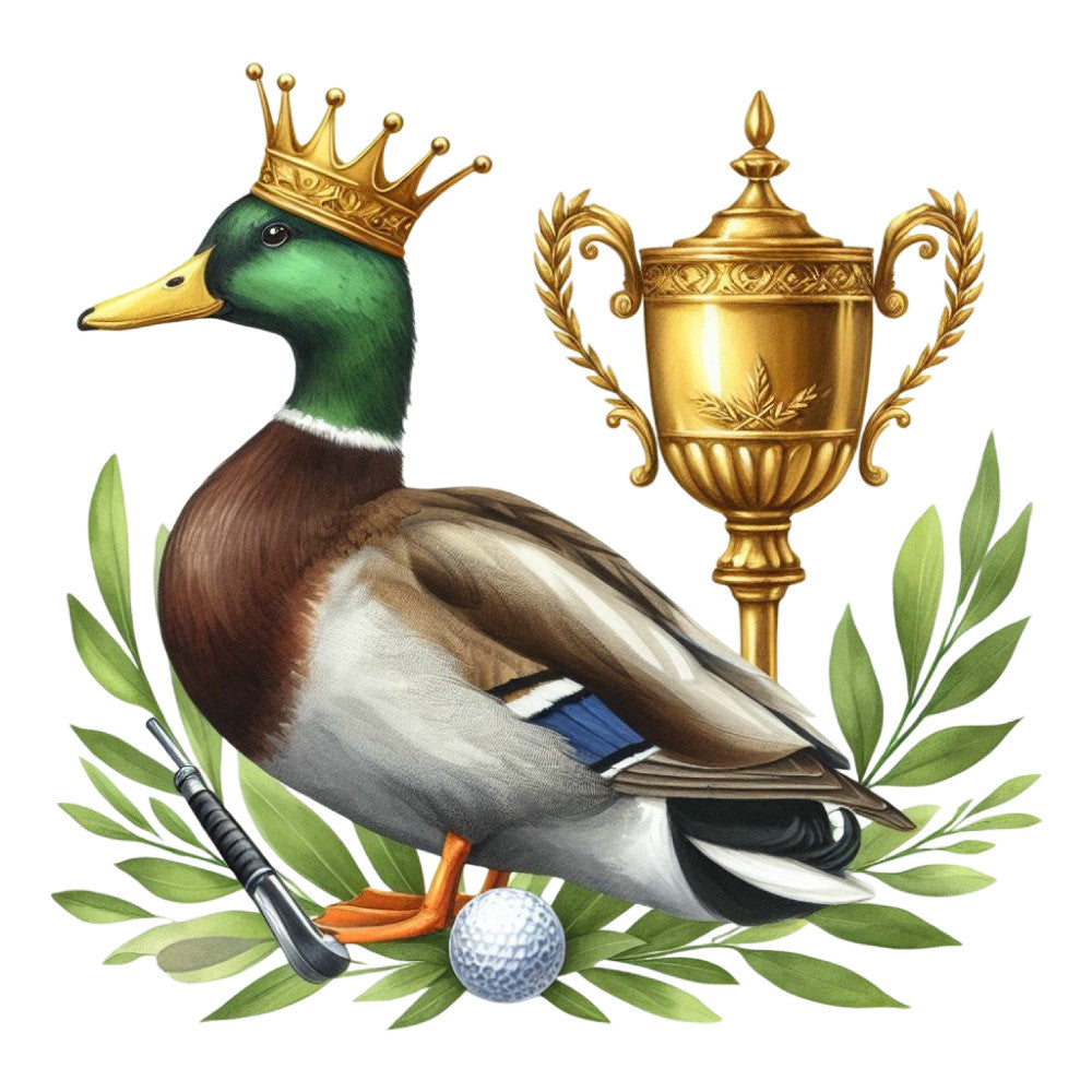 Golfing Mallard Fabric Panel 1