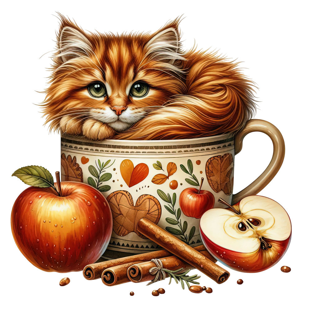Autumn Cats Fabric Panel 105