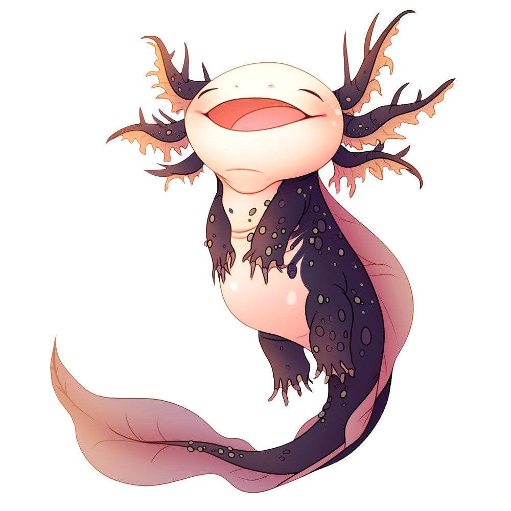 Cartoon Axolotl Fabric Panel 3