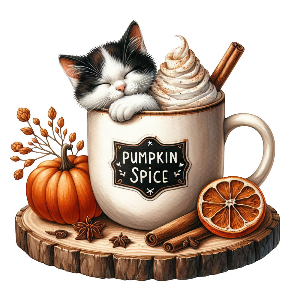 Autumn Cats Fabric Panel 3