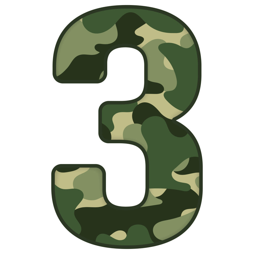 Green Camo Alphabet Fabric Panel 22
