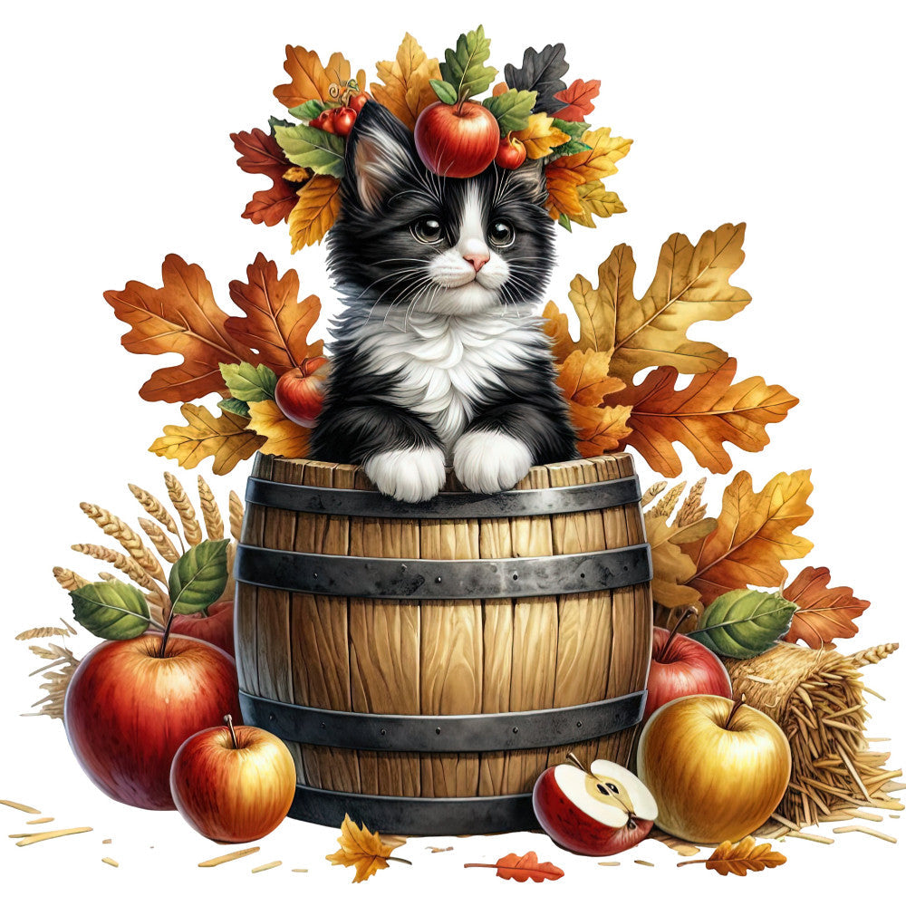 Autumn Cats Fabric Panel 97
