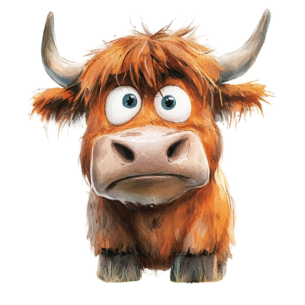 Adorable Highland Cow Fabric Panel 8