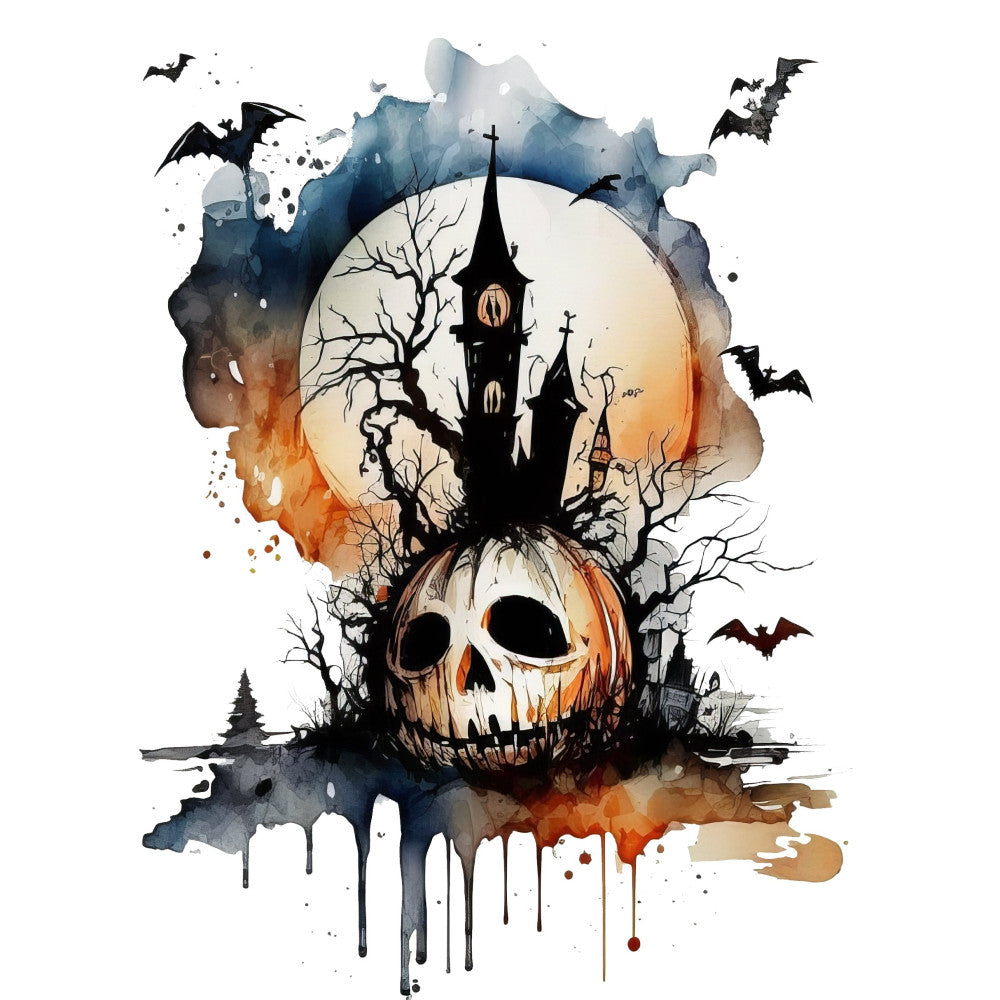 Creepy Halloween Horror Fabric Panel 8