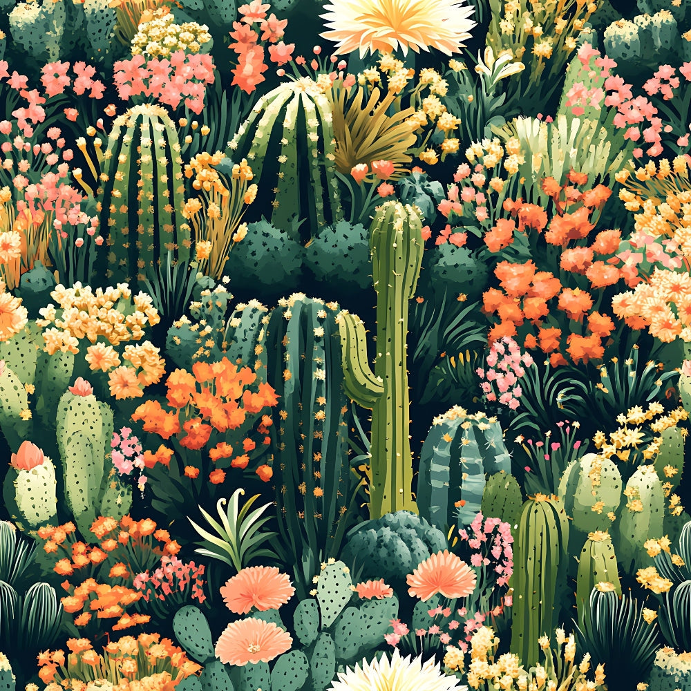 Daily Deal: Cactus Gardens Pattern 14 Quilting Cotton Fabric - 118" x 3 Yards"