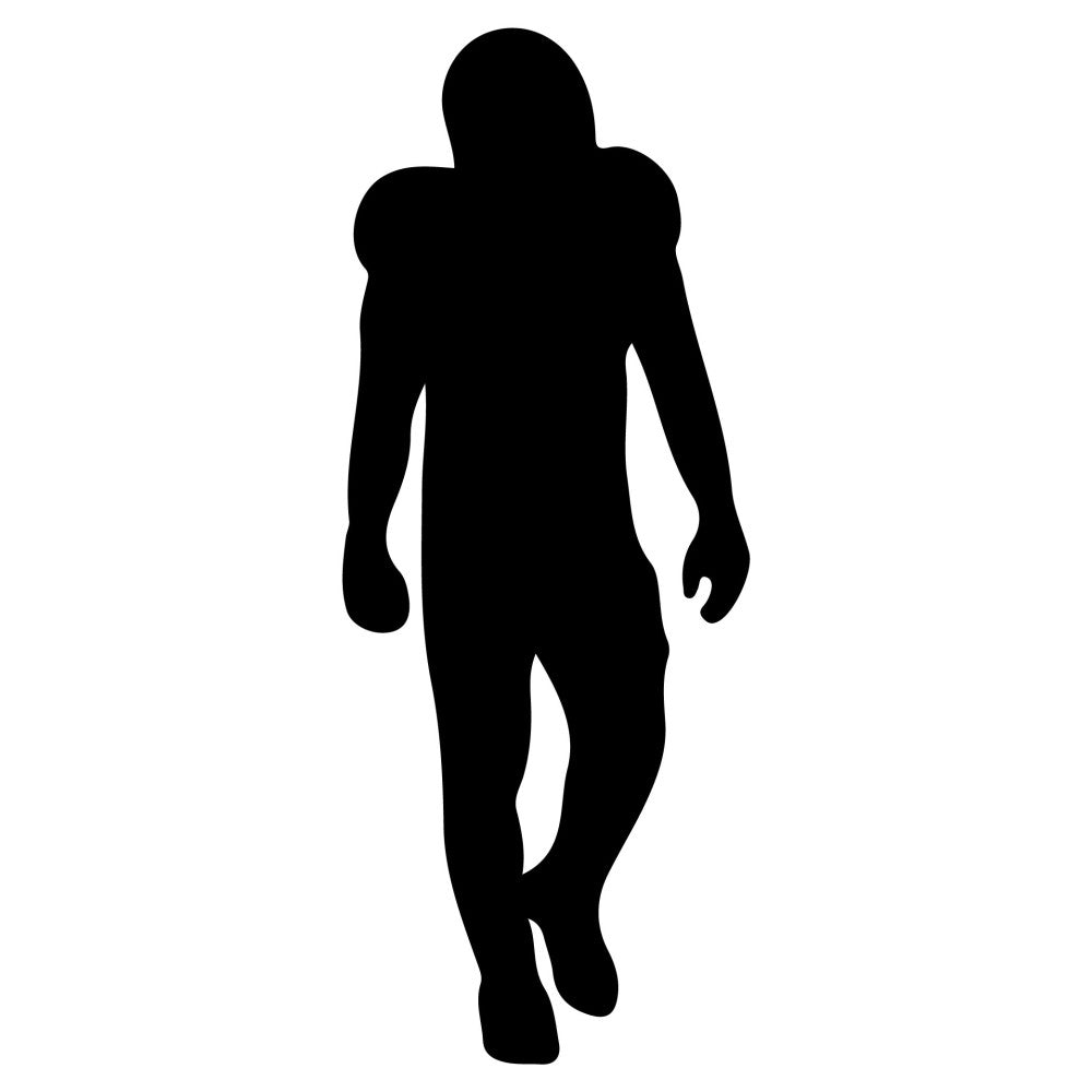 Football Player Silhouette Fabric Panel 2