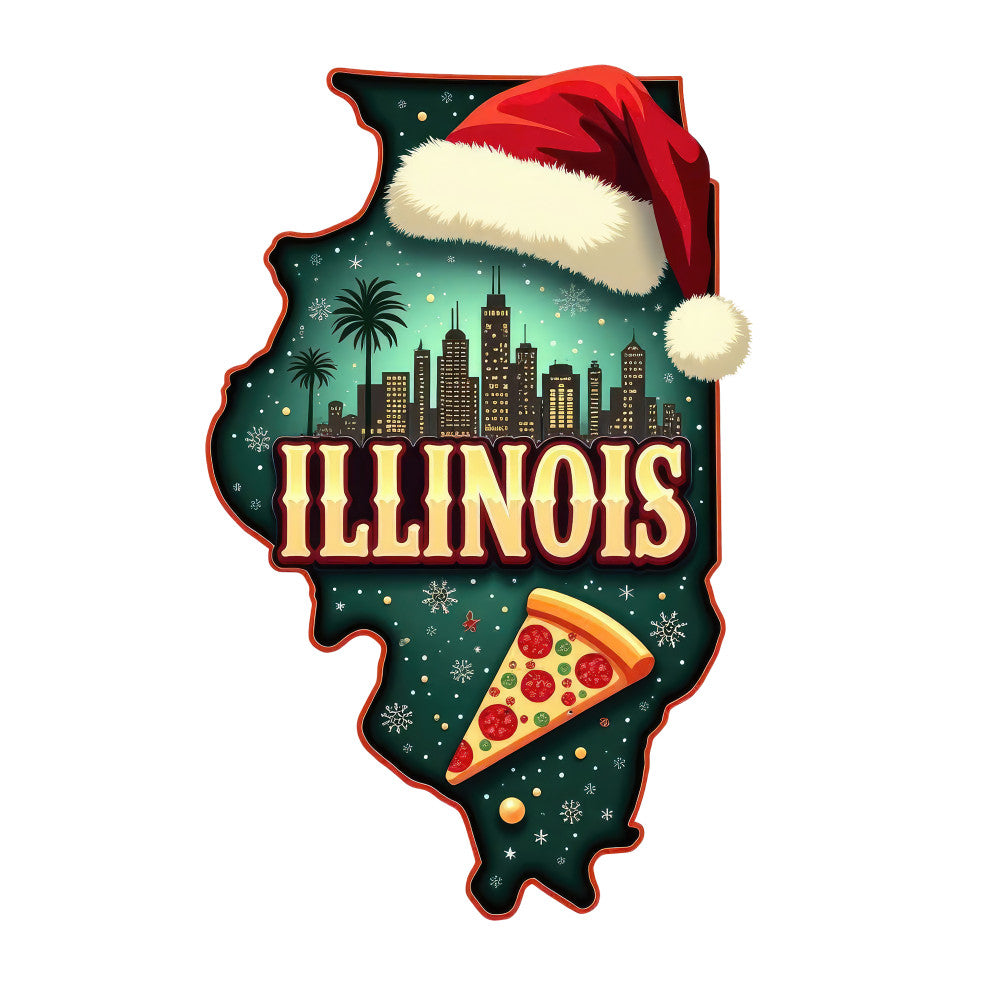 Christmas US States Fabric Panel 38