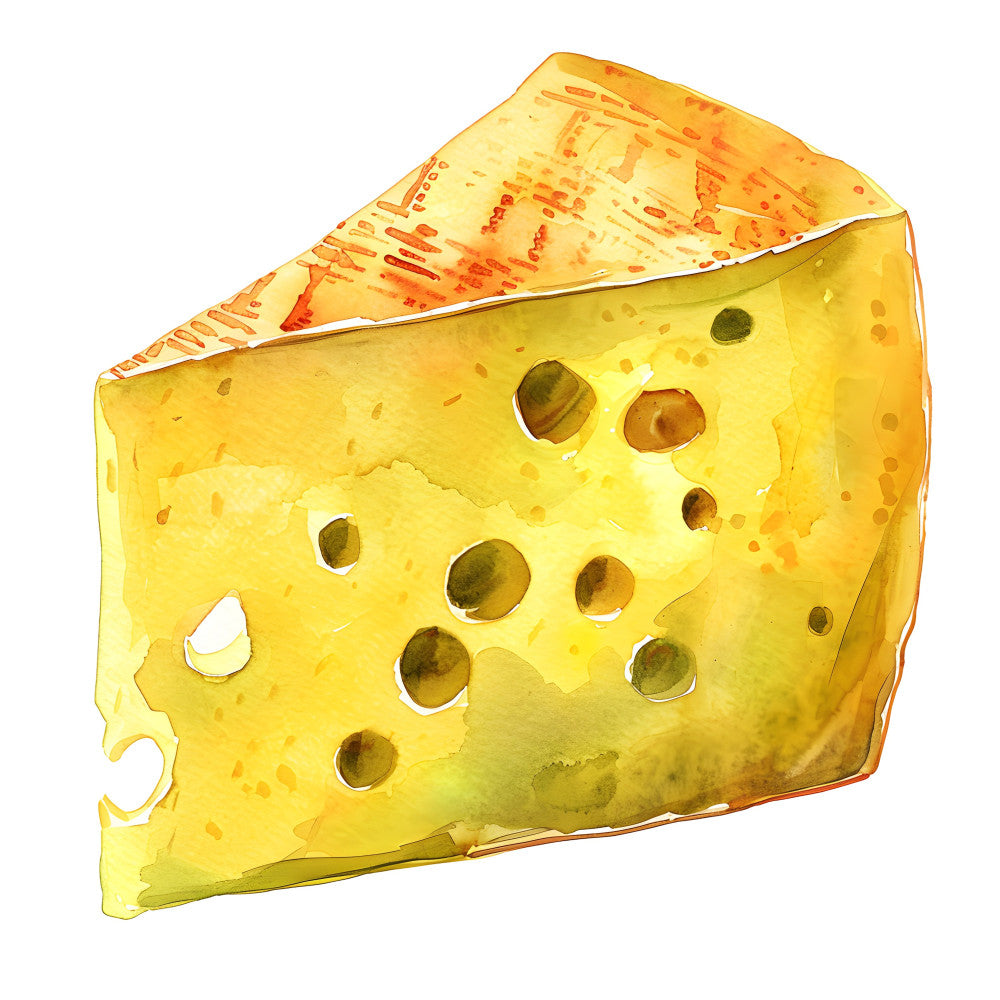 Watercolor Cheese Fabric Panel 83