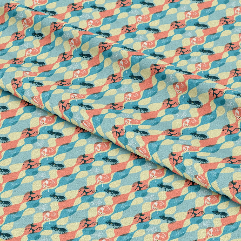 Atomic Kitty Pattern 8 Quilting Cotton Fabric