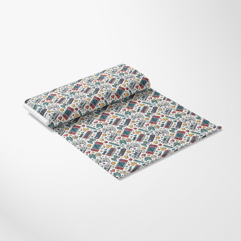 Modern Gamer Controllers Pattern 6 Quilting Cotton Fabric