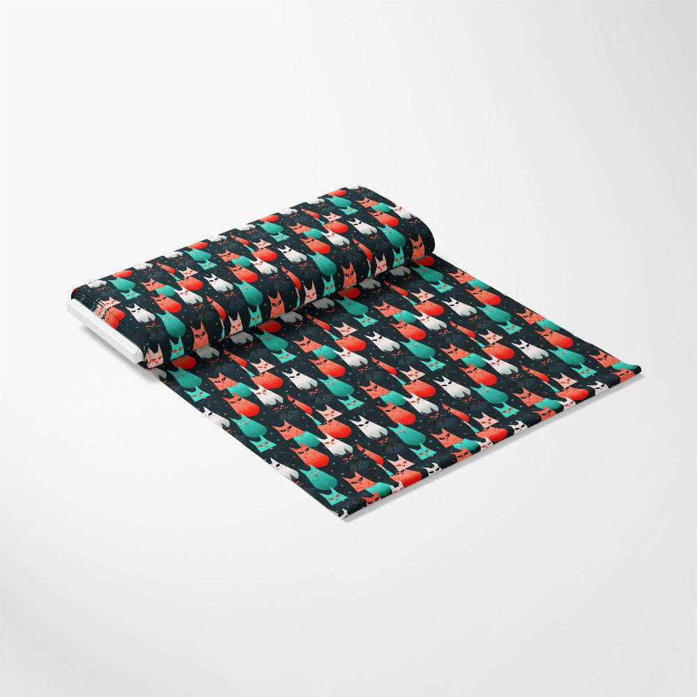 Suspicious Cats Pattern 6 Quilting Cotton Fabric