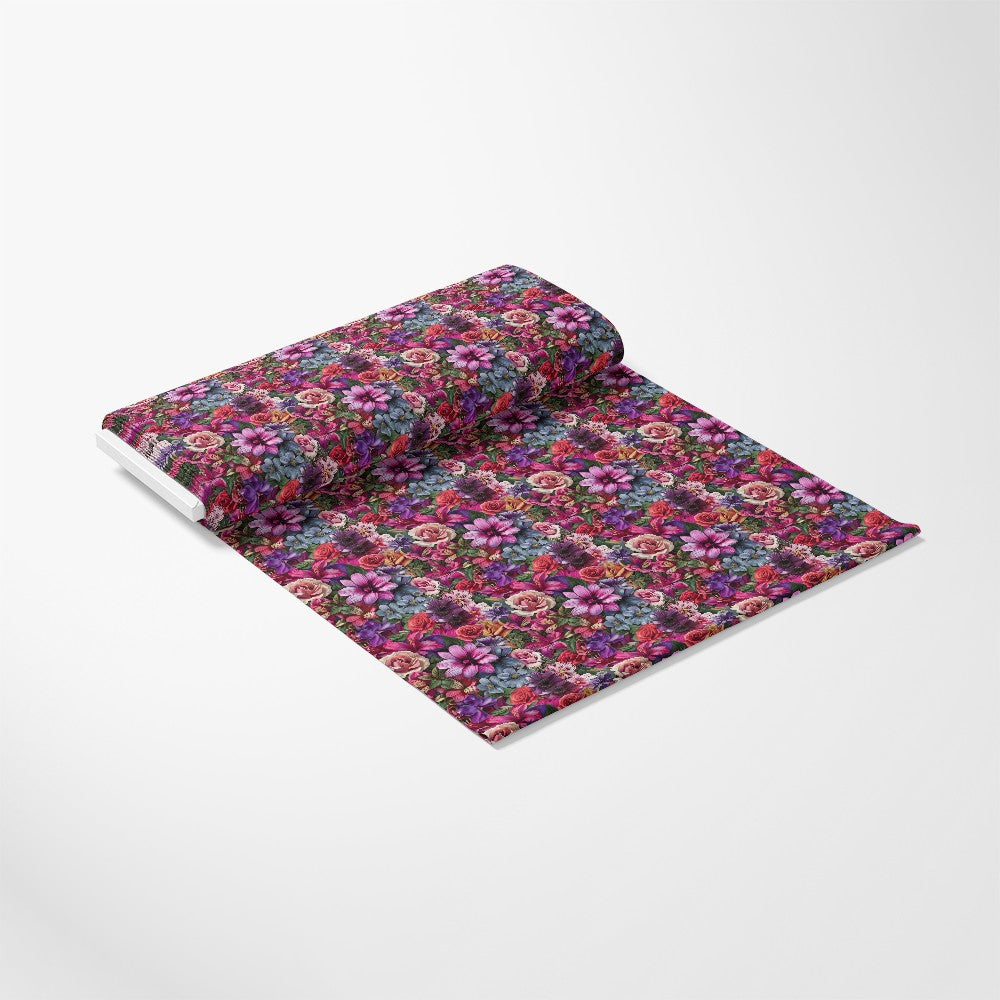 Realistic Flower Patch Pattern 19 Quilting Cotton Fabric