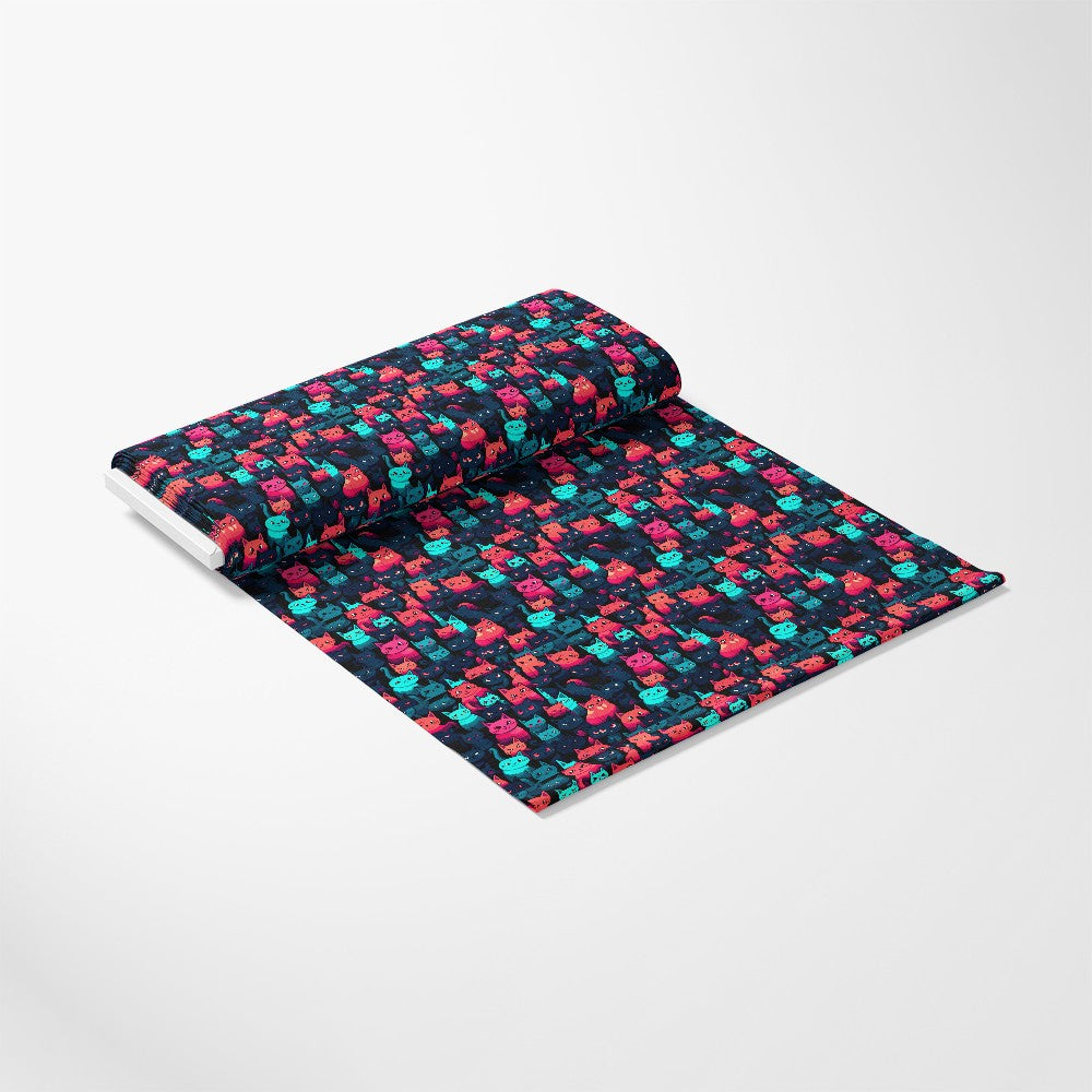 Suspicious Cats Pattern 5 Quilting Cotton Fabric