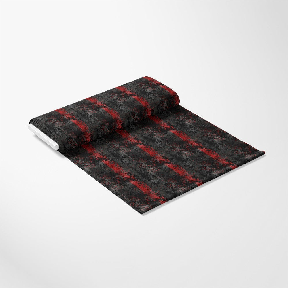 Red and Black Grunge Pattern 7 Quilting Cotton Fabric