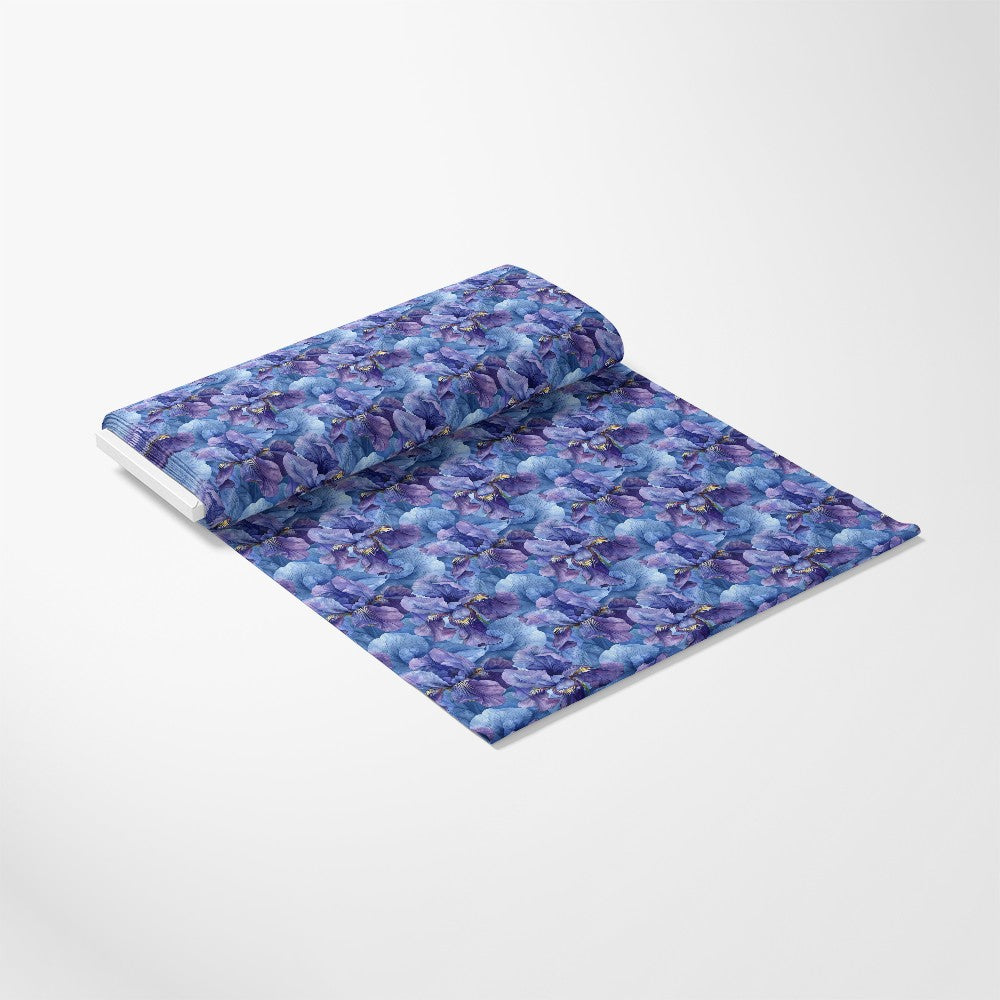 Iris Bloom Floral Pattern 2 Quilting Cotton Fabric