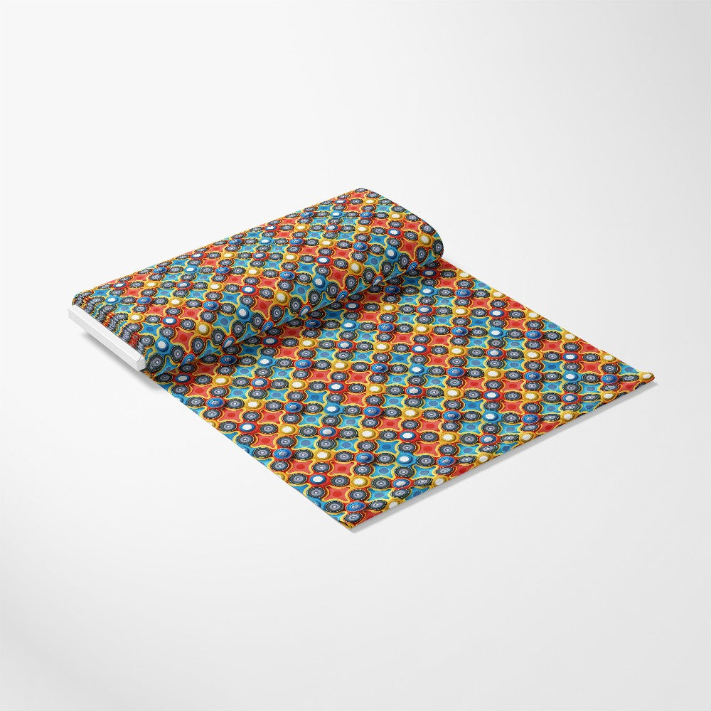 Colorful Fidget Spinner Pattern 3 Quilting Cotton Fabric