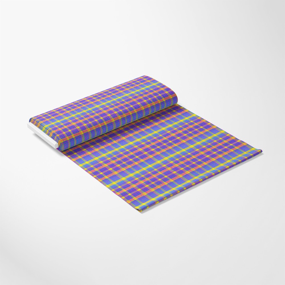 Neon Gingham Pattern 9 Quilting Cotton Fabric