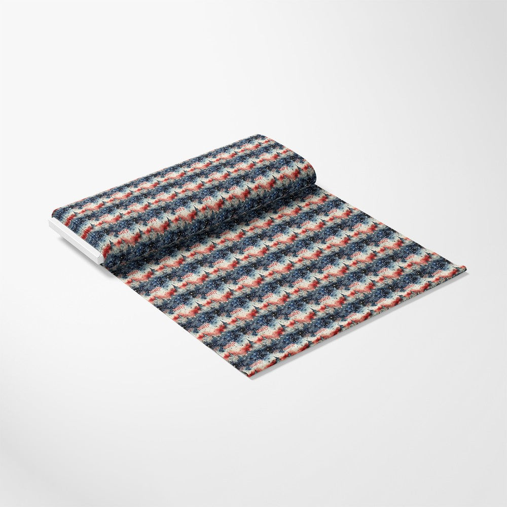 Patriotic Grunge Pattern 10 Quilting Cotton Fabric