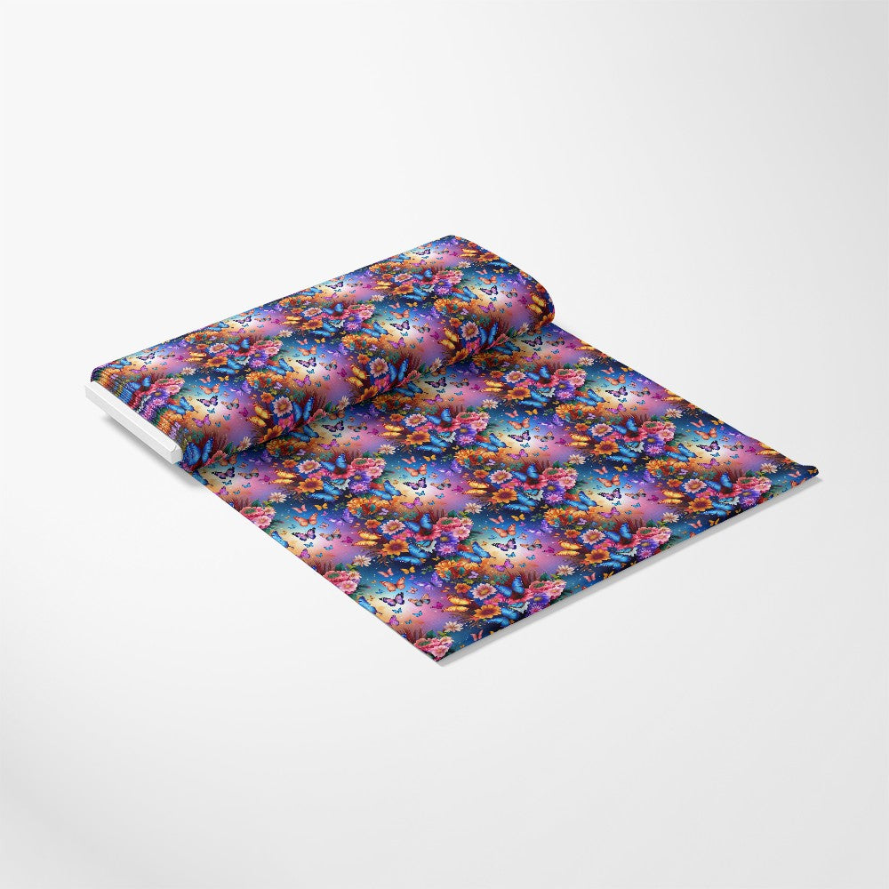 - Fantasy Butterflies Pattern 18 Quilting Cotton Fabric
- Colorful
- Blue
- Purple
- Pink
- Orange
- Floral
- Butterflies
- Decorative
- Printed
- Textile
- Soft
- Vibrant
- Quilting
- Cotton
- Yardage